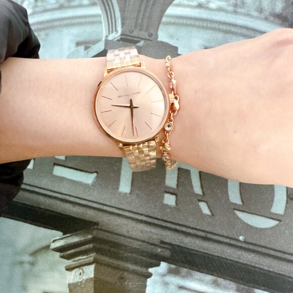 Michael Kors MK4462 Mini Pyper Rose Gold-Tone Watch Set main image 4